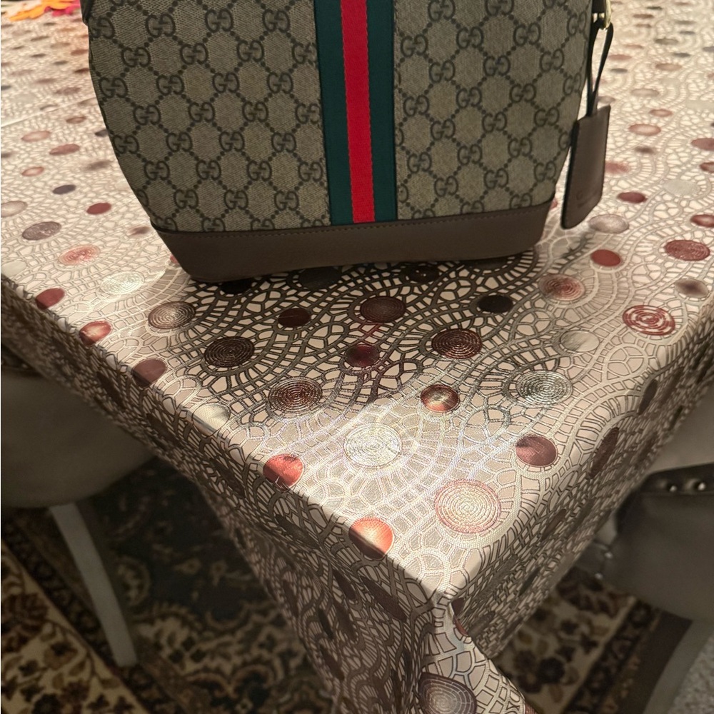 Chic Brown Leather Interior Bag